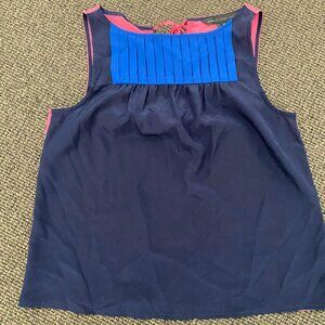 Previously Owned Marc By Marc Jacobs Color Block Silk Top / Womens Size XS 16"